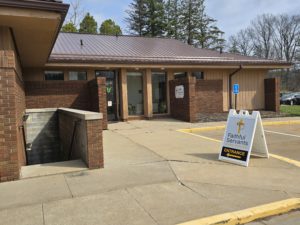 Exterior of Wadworth location for Faithful Servants