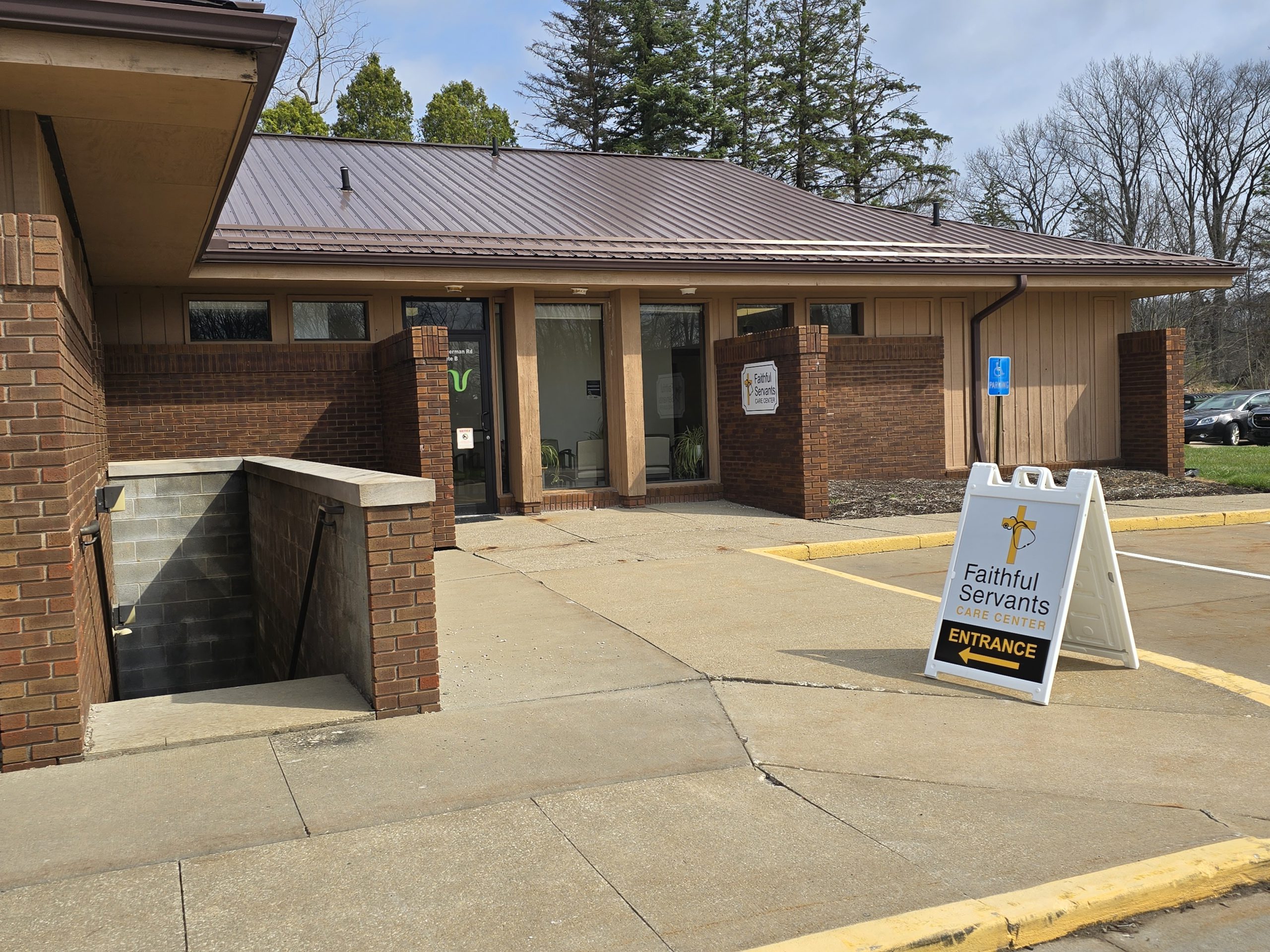Exterior of Wadworth location for Faithful Servants